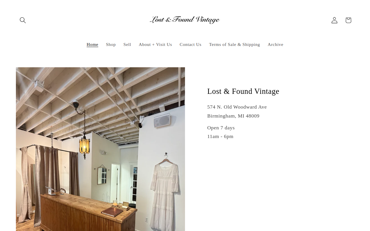 Lost and Found Vintage website preview
