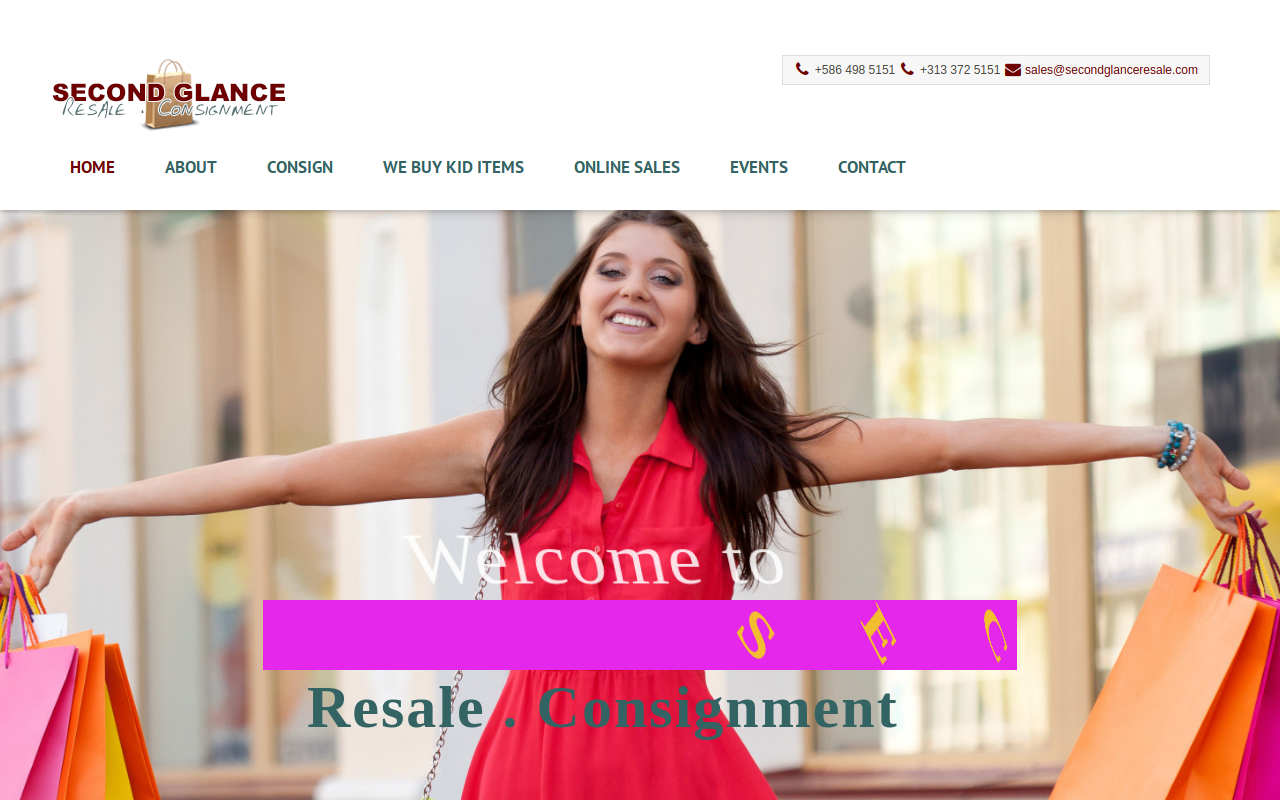 Second Glance website preview
