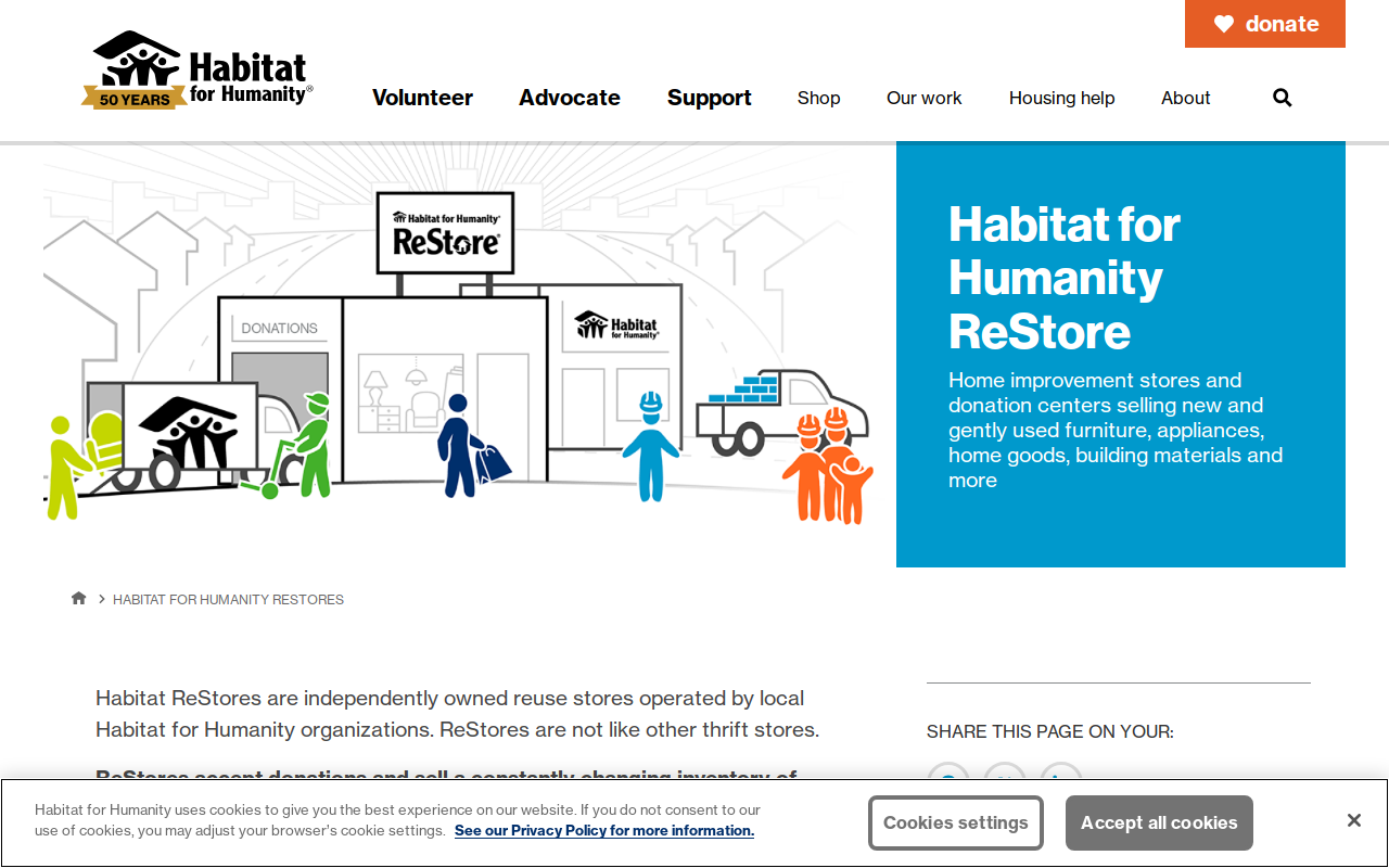 Macomb County Habitat for Humanity Restore website preview