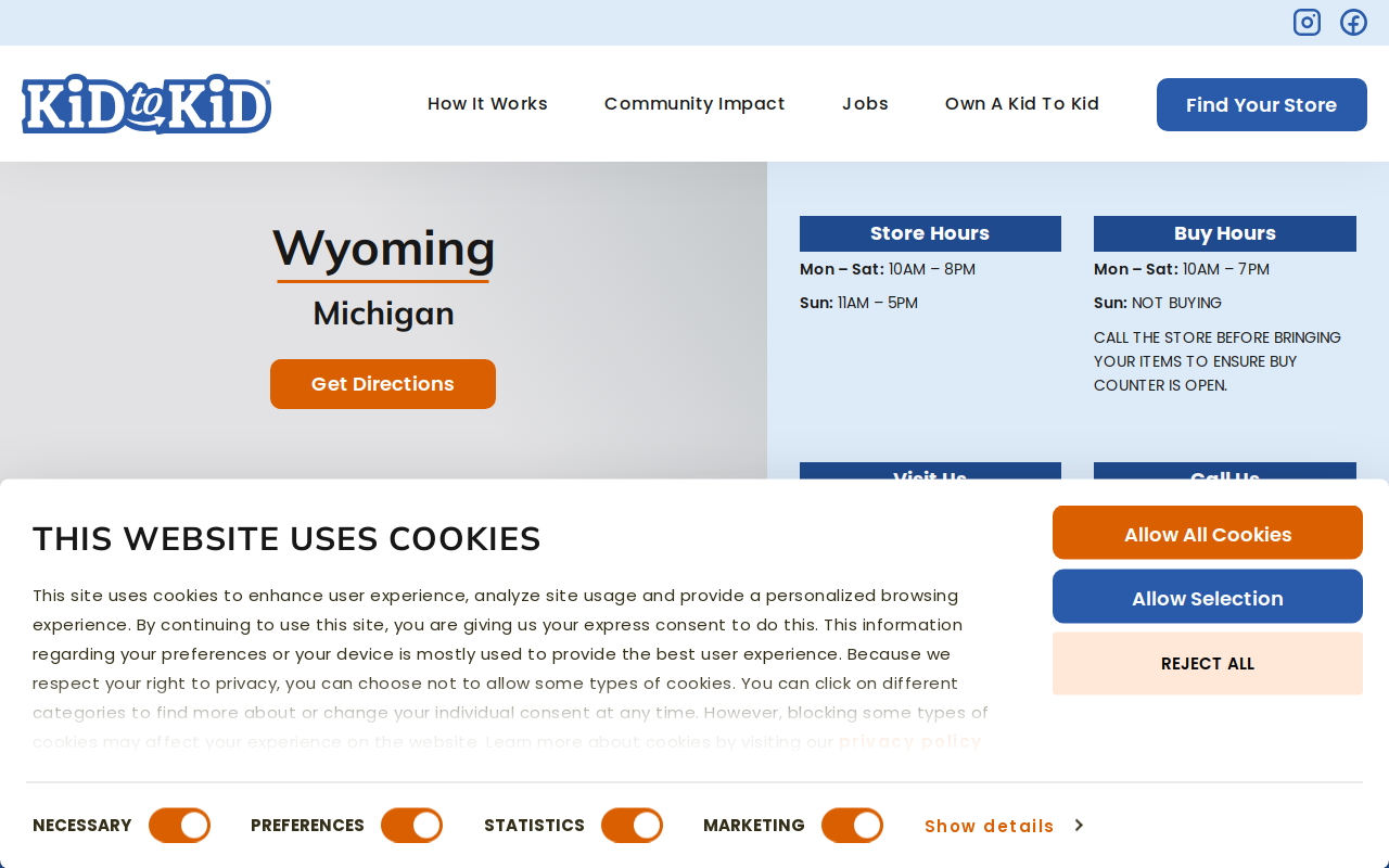 Kid to Kid Wyoming website preview