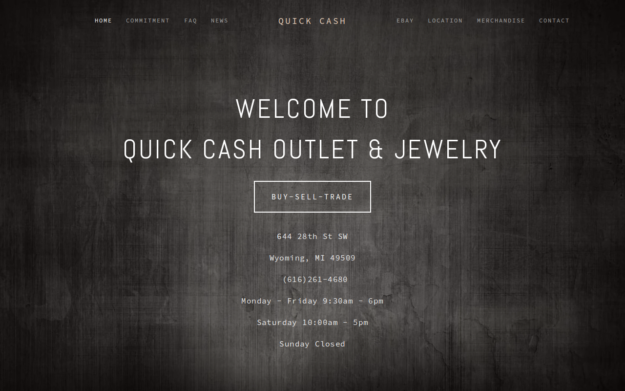 Quick Cash Outlet & Jewelry website preview