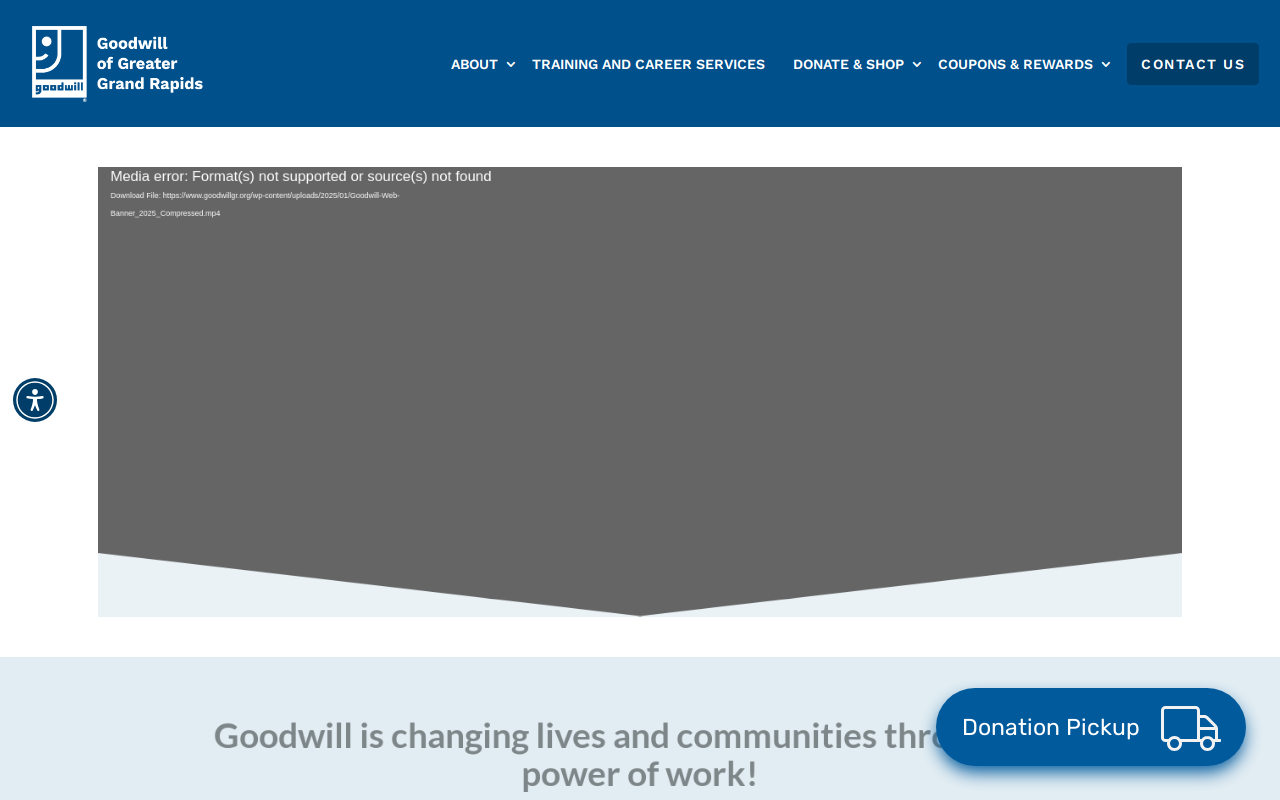 Goodwill website preview