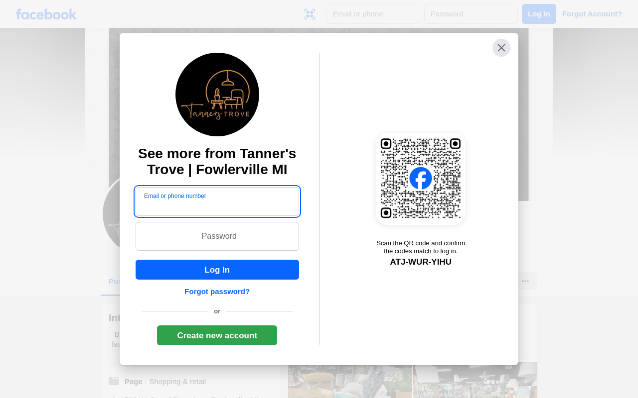 Tanner's Trove website preview