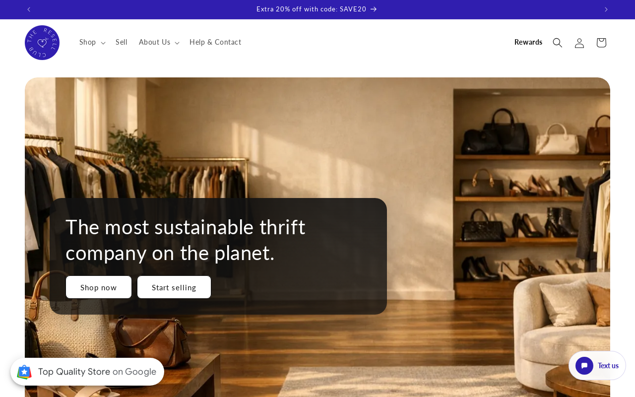 The Resell Club website preview