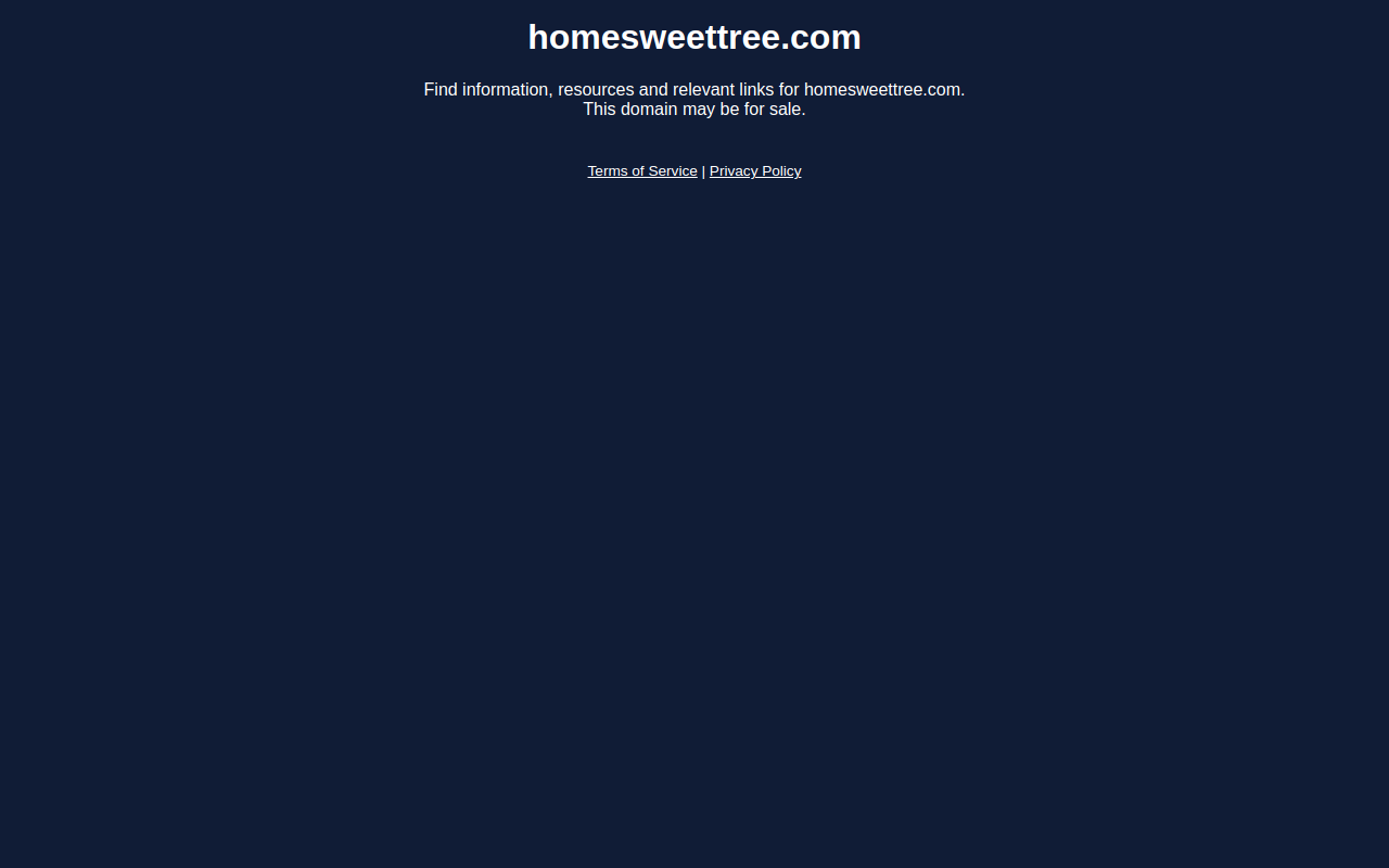 Home Sweet Tree website preview