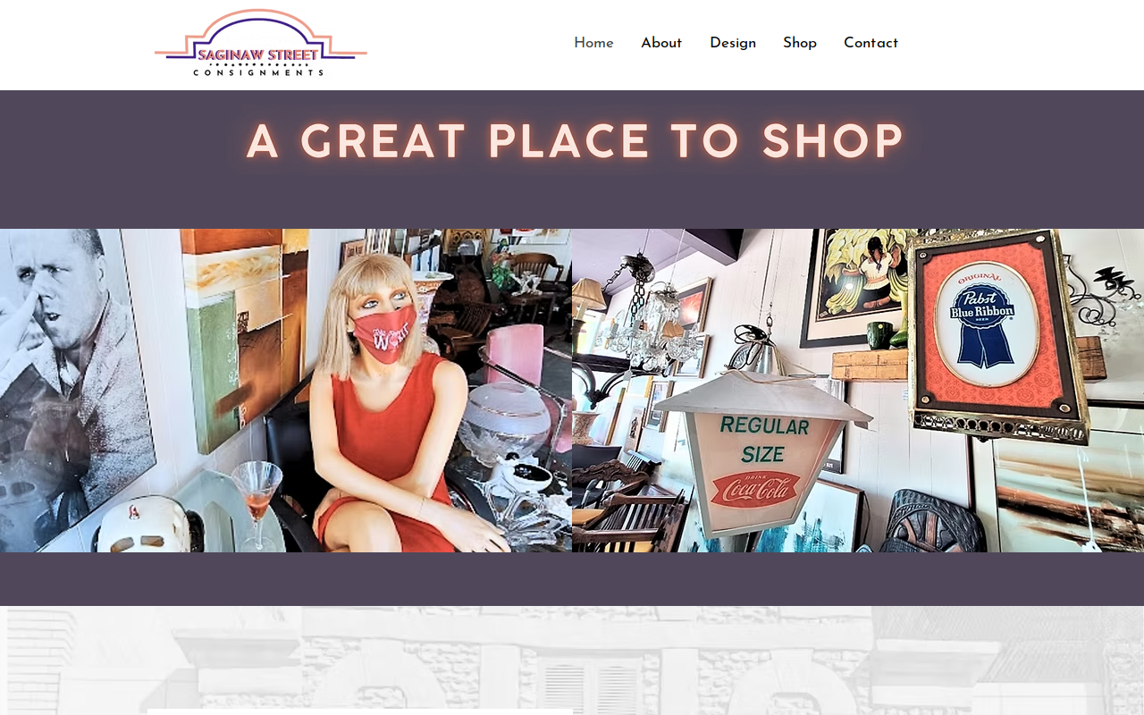 Saginaw Street Consignments website preview