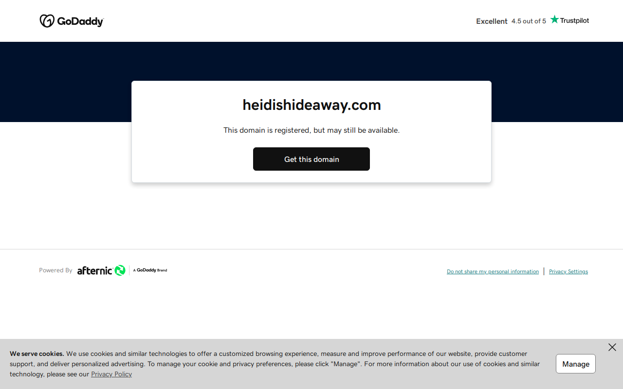 Heidi's Hideaway website preview