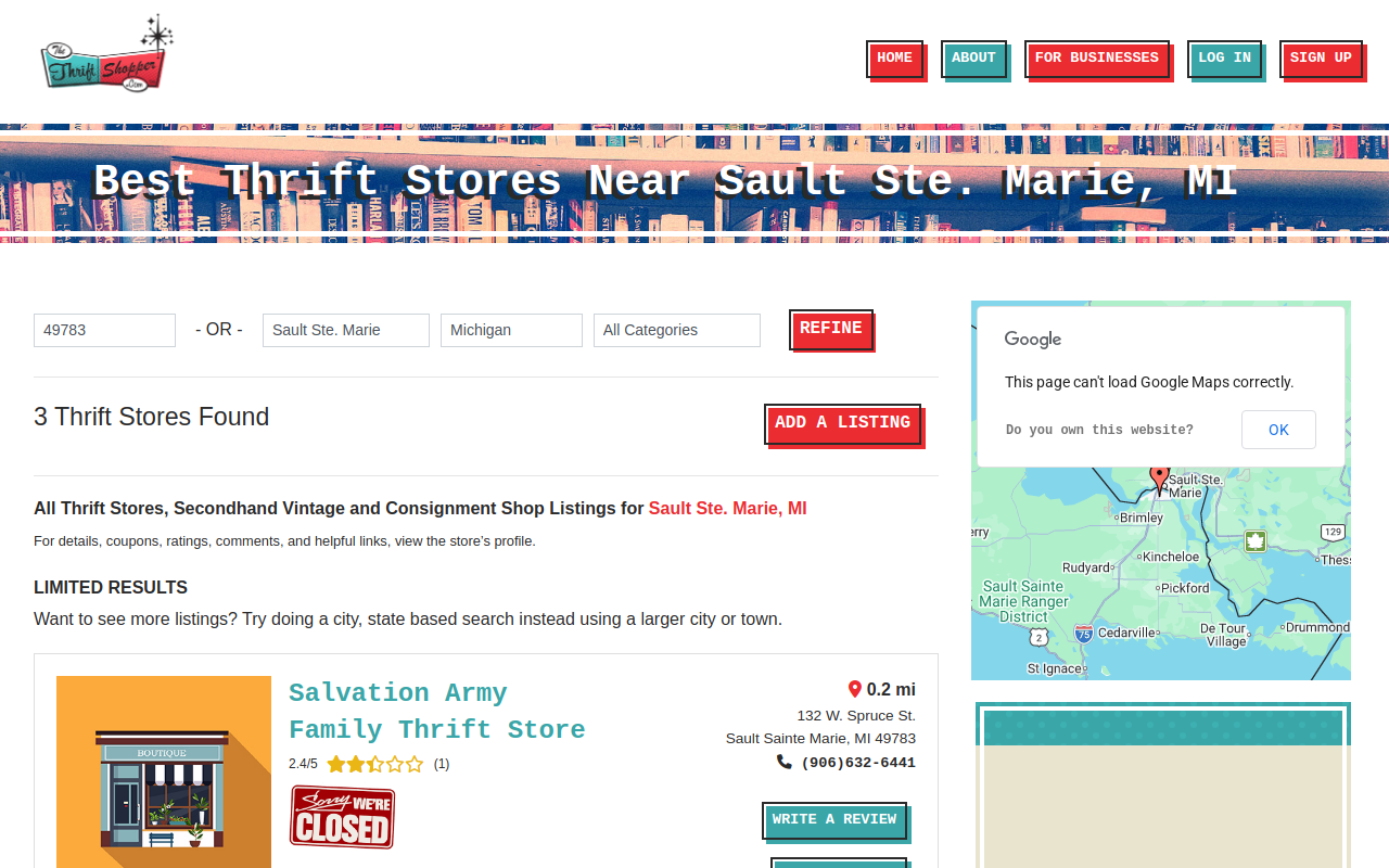 St Joseph's Thrift Shoppe website preview