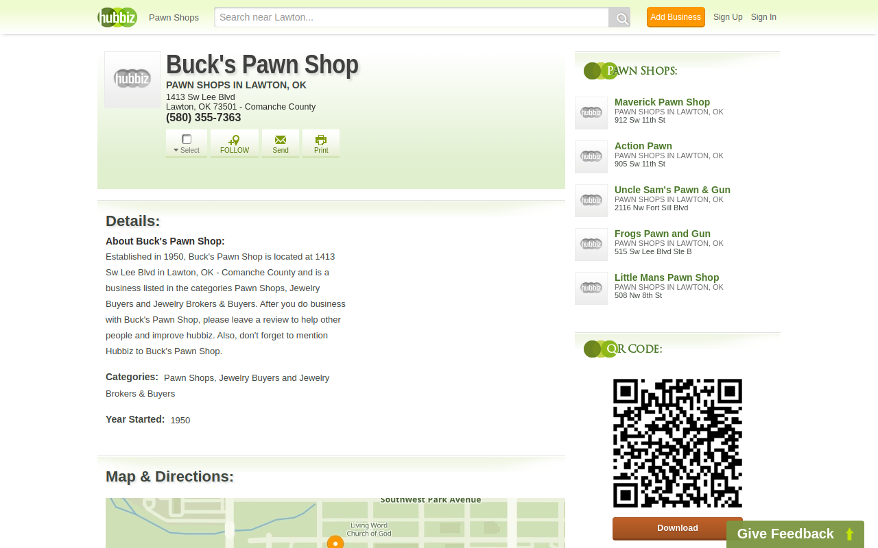 Buck's Pawn Shop website preview