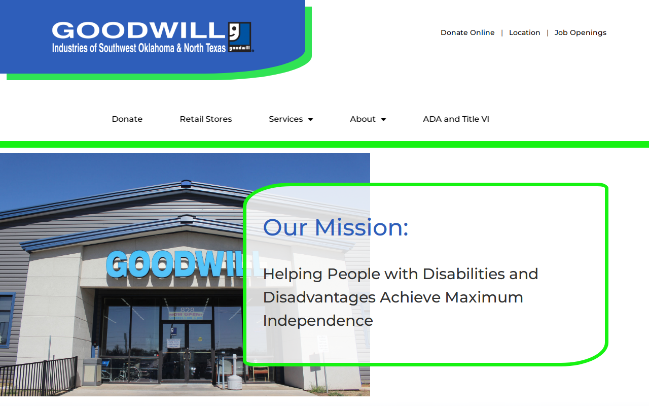 Goodwill website preview