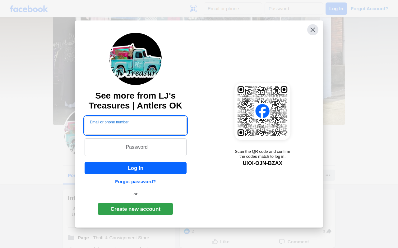 LJ's Treasures website preview