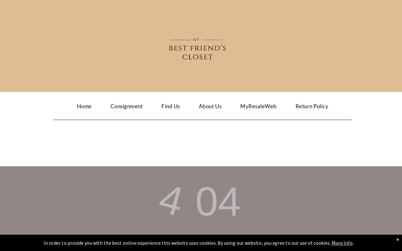 Best Friends Closet website preview