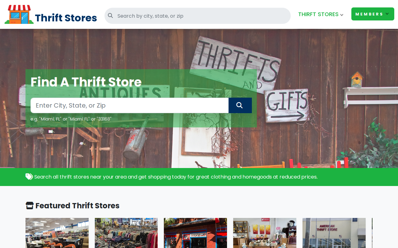 Christian Thrift Store website preview