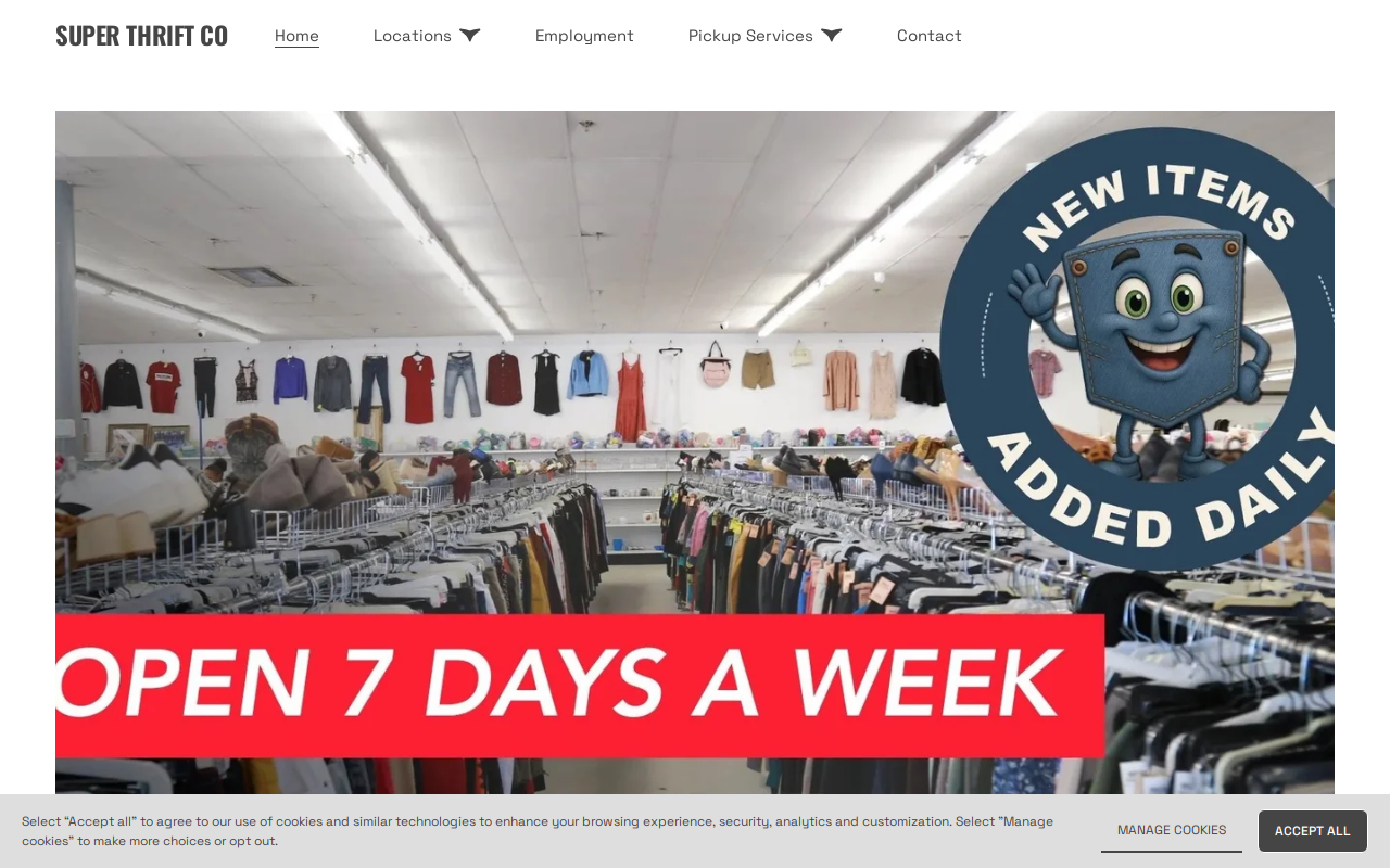 Community Thrift Store website preview