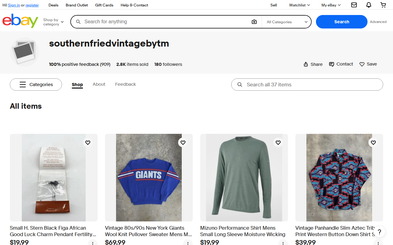 Southern Fried Vintage website preview