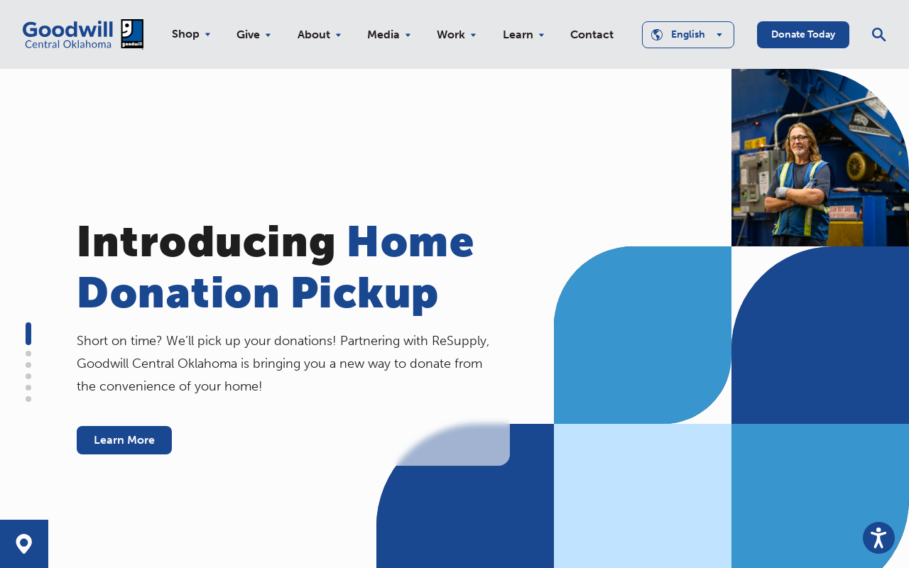 Goodwill Industries of Central Oklahoma website preview