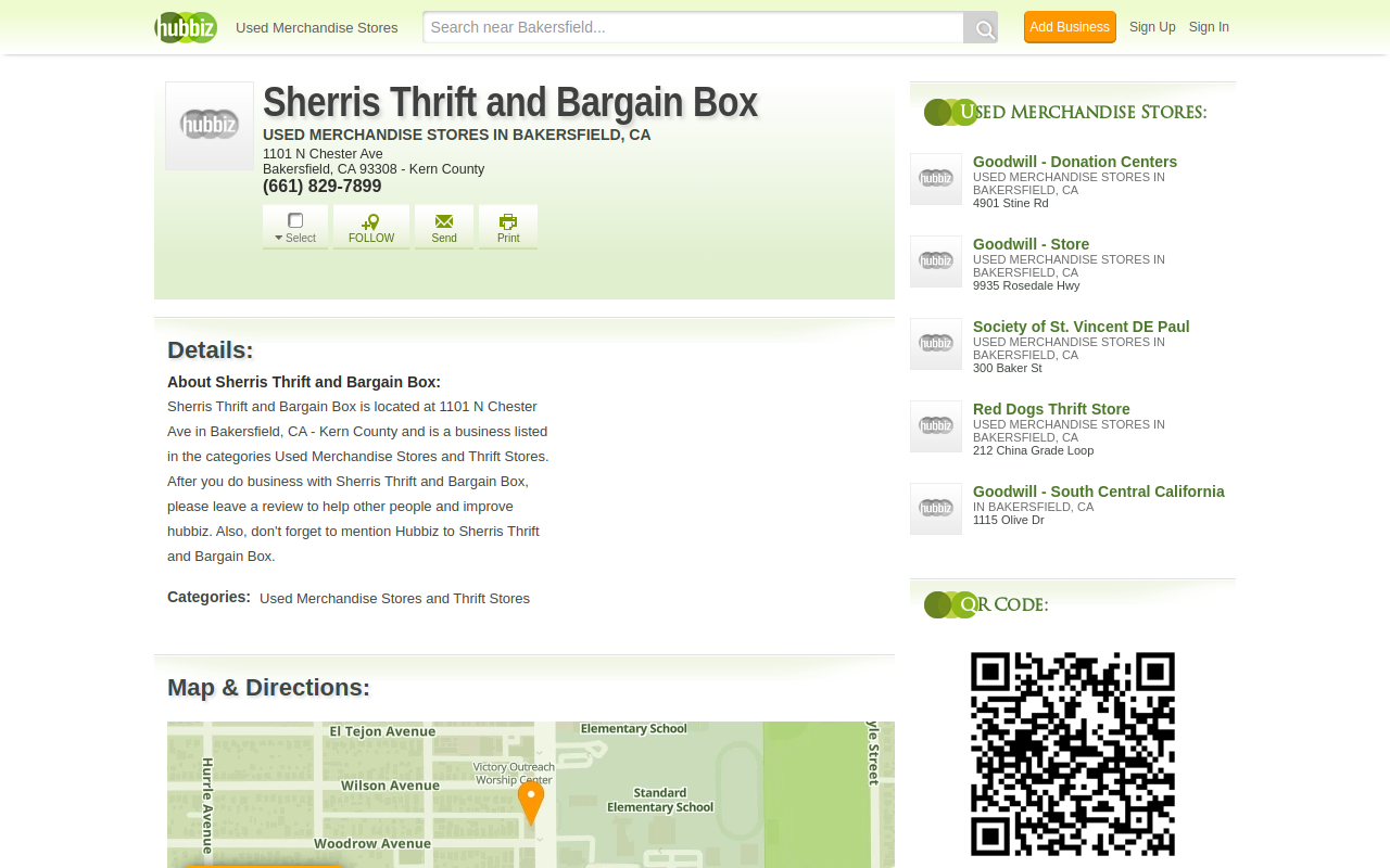 Sherris Thrift & Bargain Box website preview