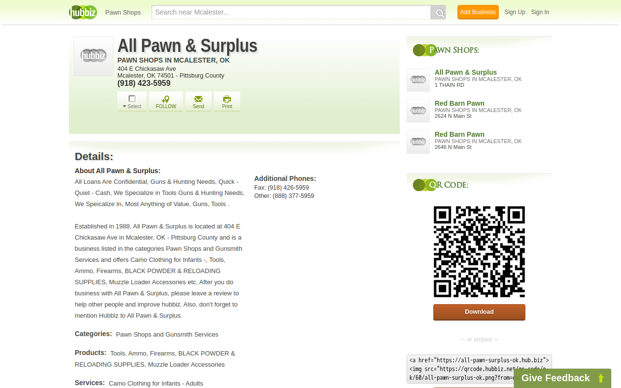 All Pawn & Surplus website preview