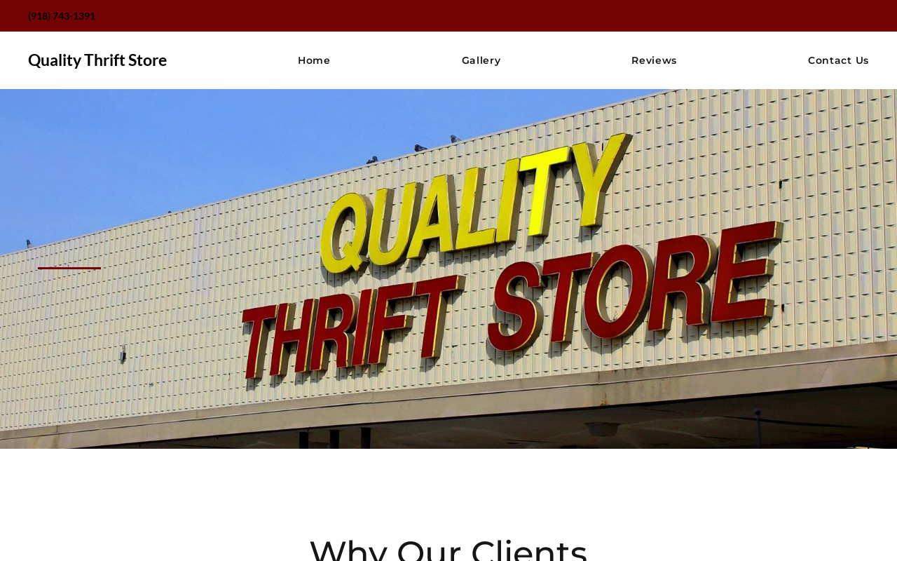 Quality Thrift Store website preview