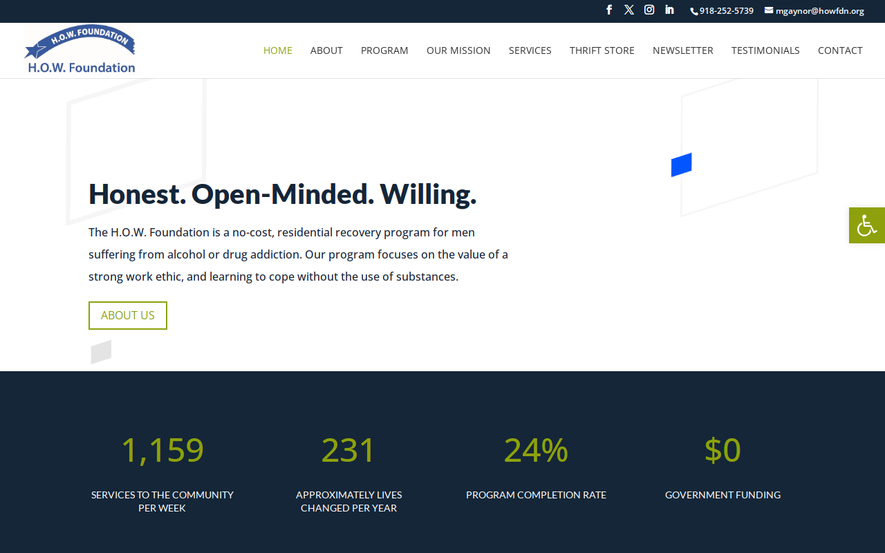 HOW Thrift Store website preview