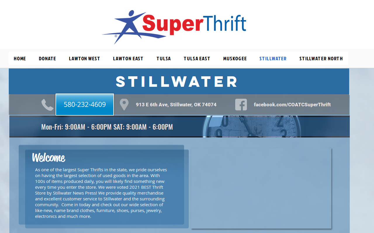 COATC SuperThrift website preview