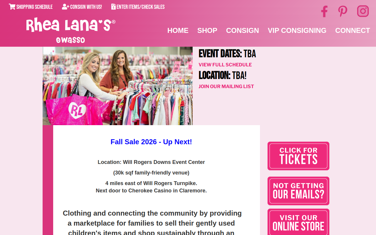 Rhea Lana's of Owasso-Claremore website preview