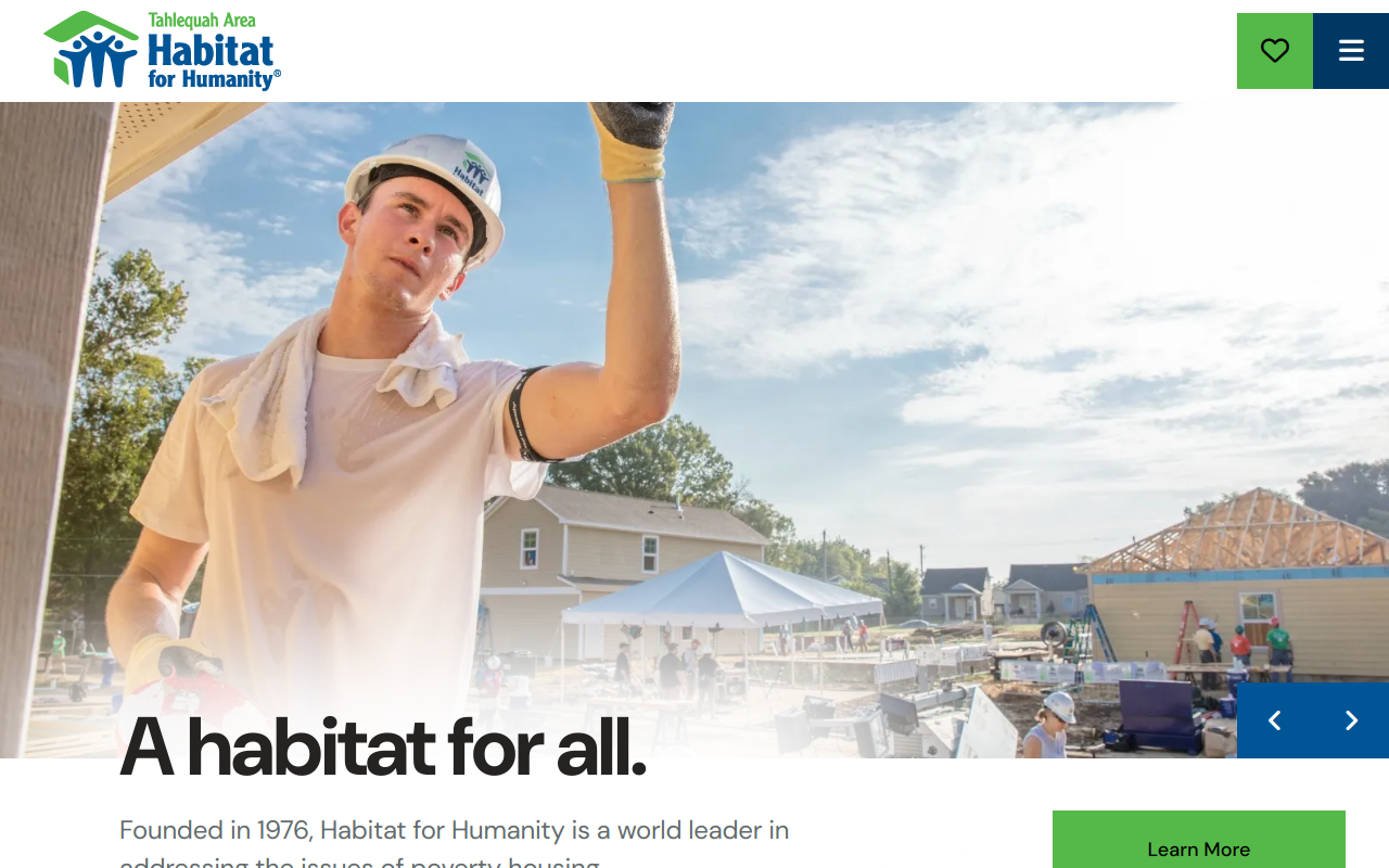 Tahlequah Habitat ReStore website preview
