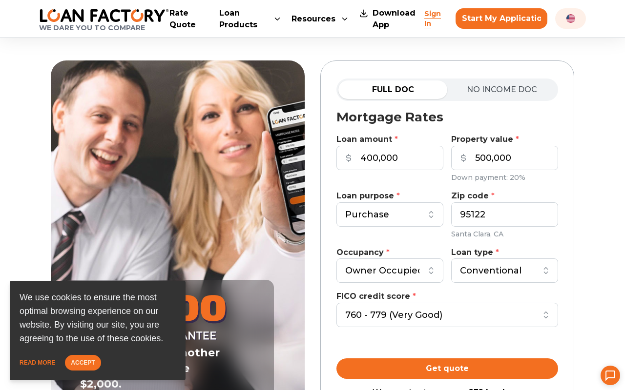 Loan Factory website preview