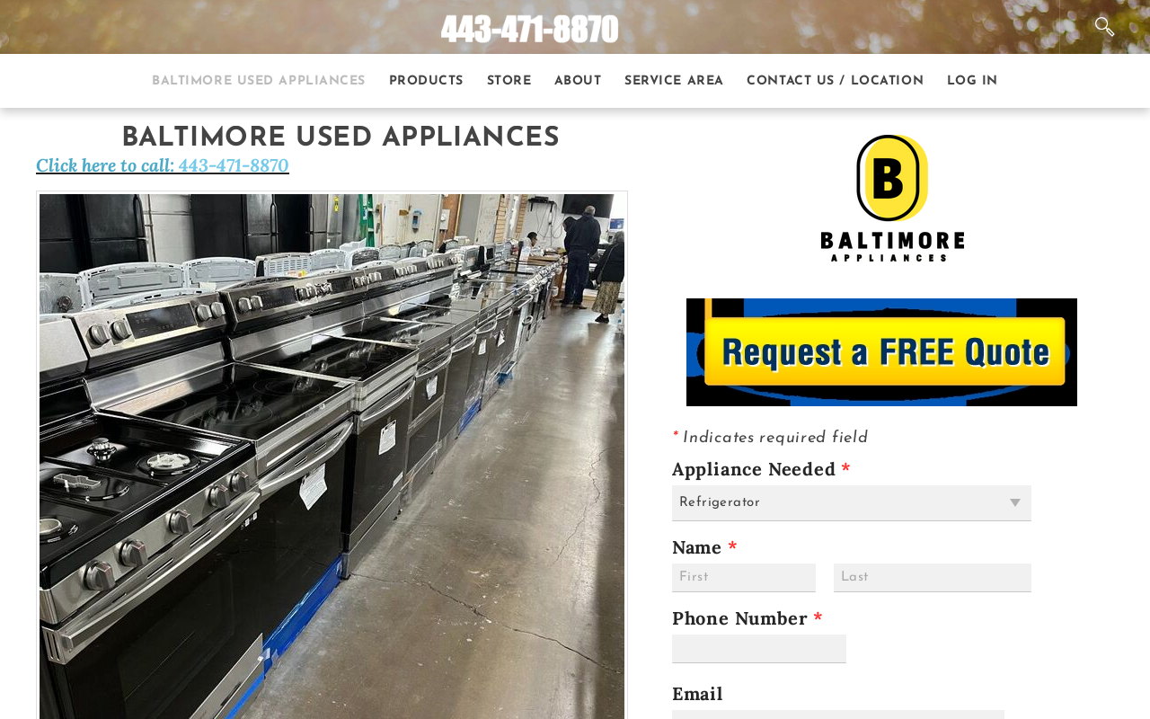 Baltimore Used Appliances website preview