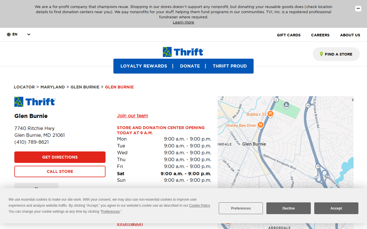 Savers website preview