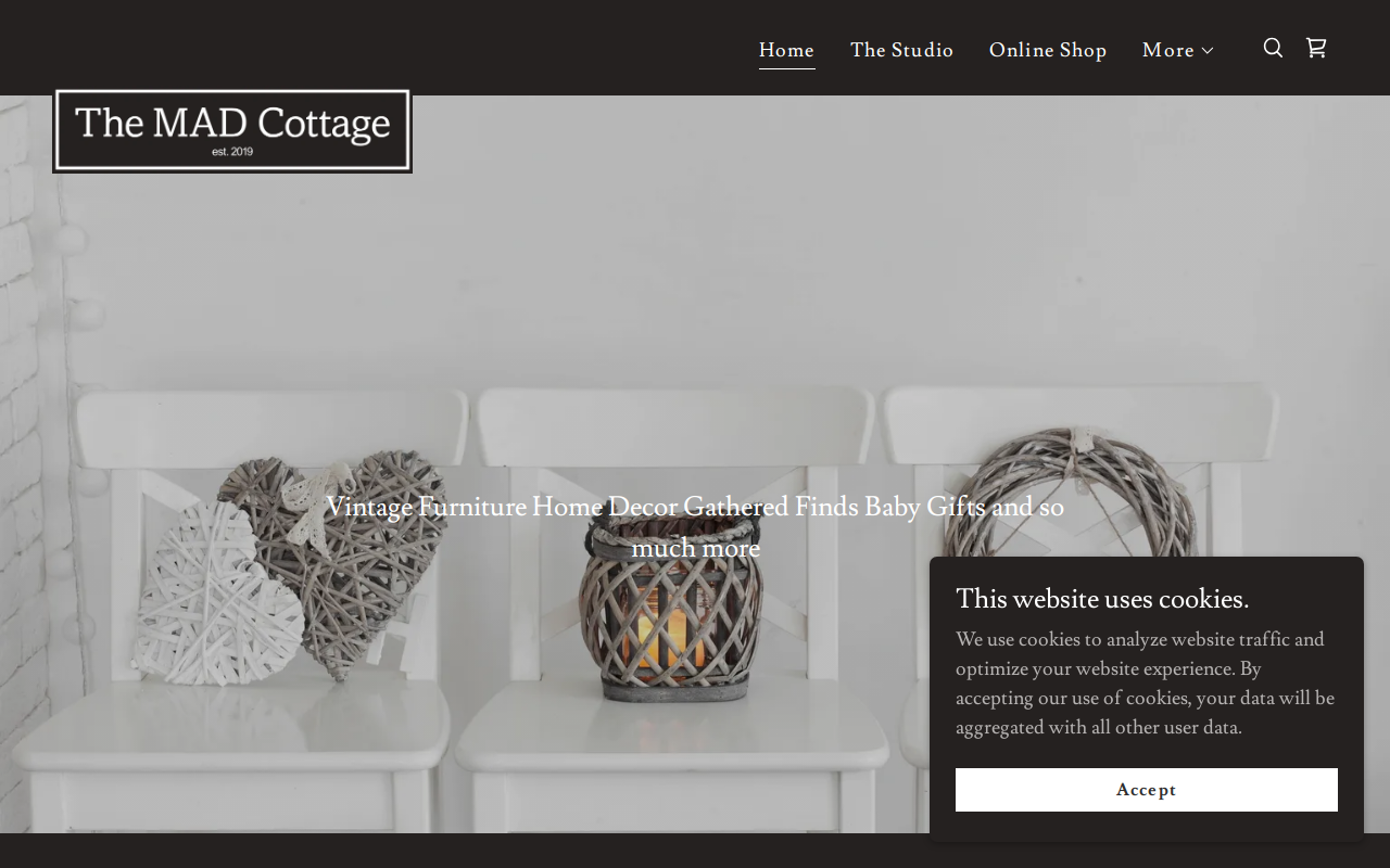 The MAD Cottage website preview