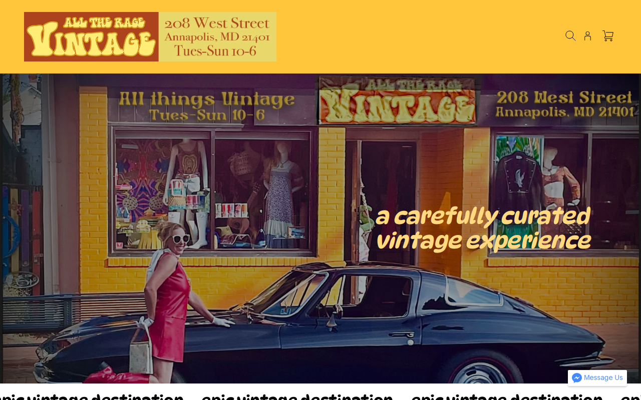 All The Rage Vintage website preview