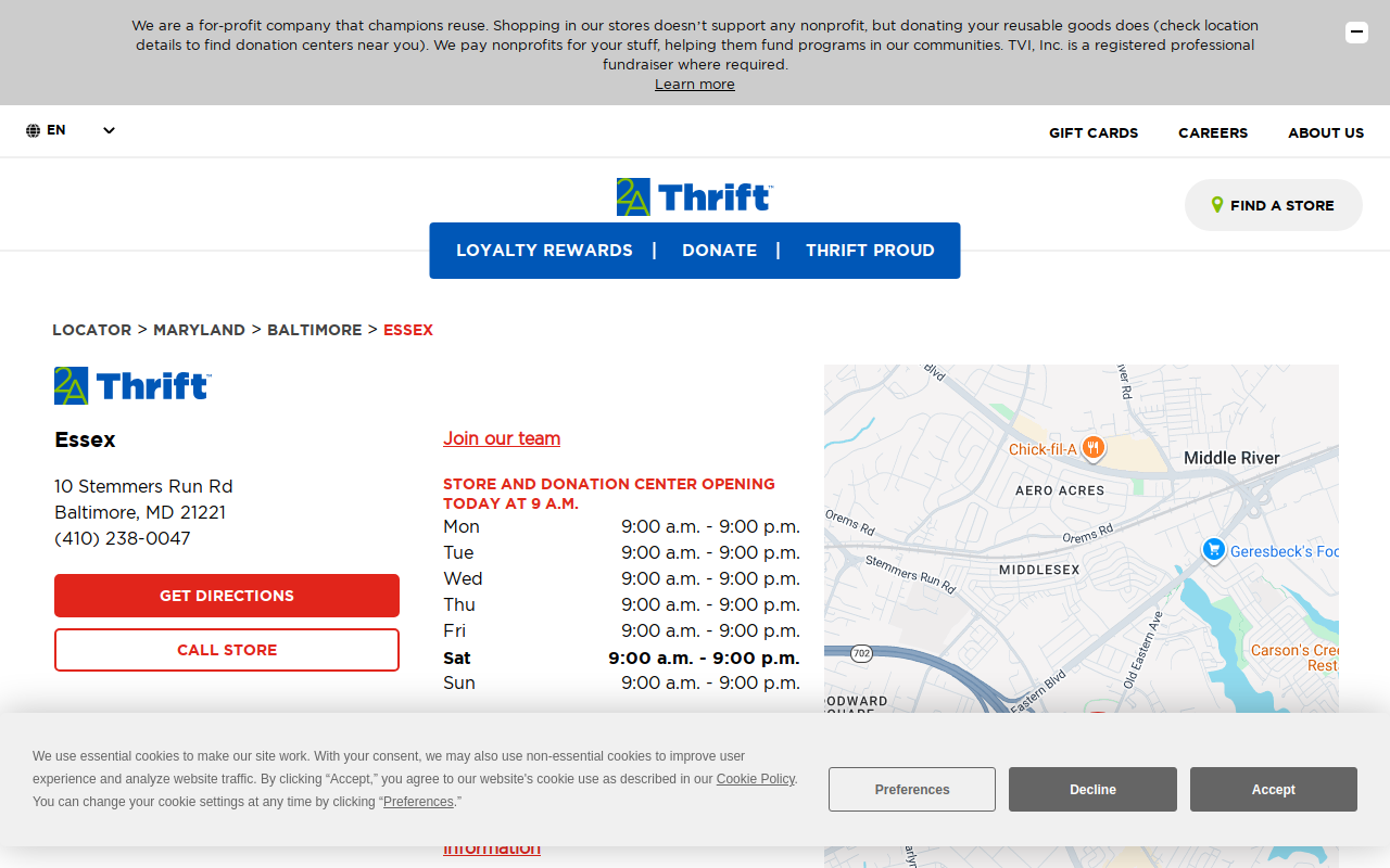Savers website preview