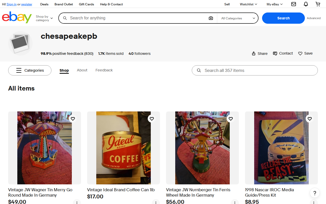 Chesapeake Pawn Brokers Inc website preview