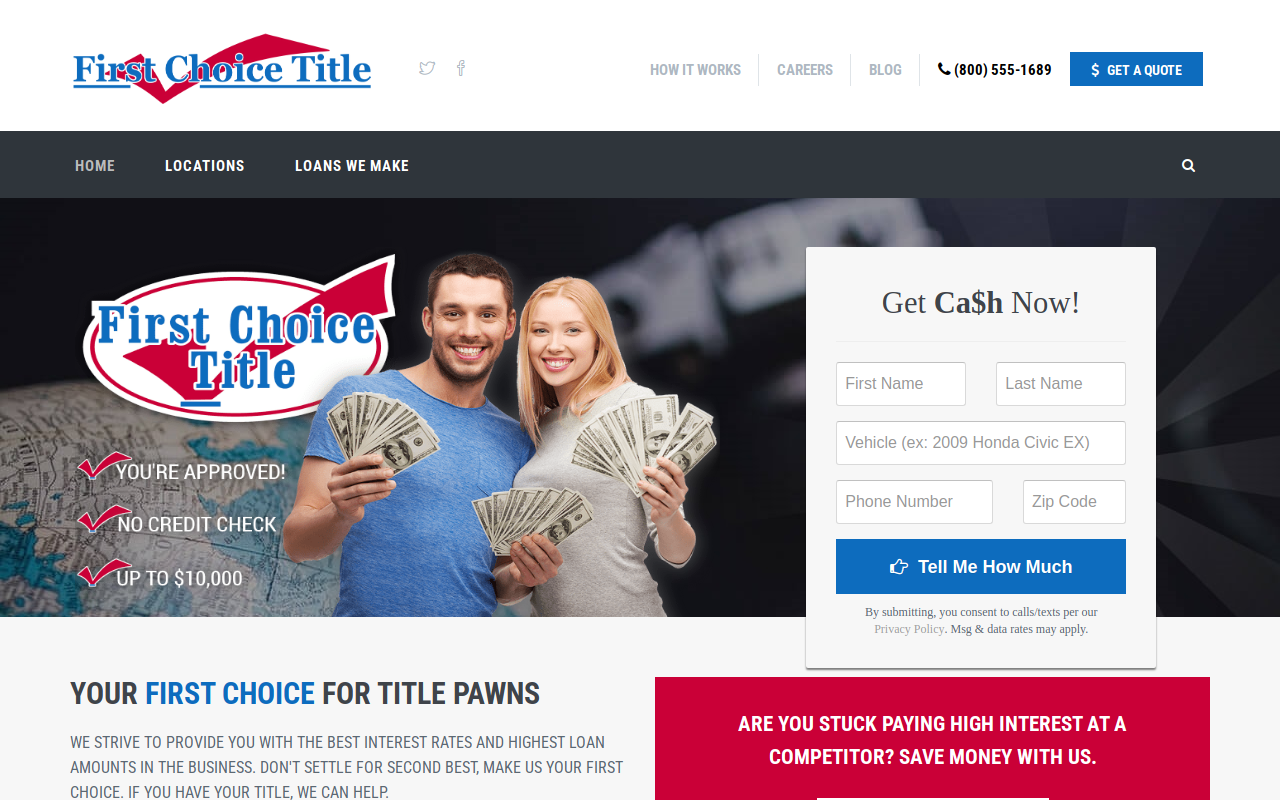First Choice Title website preview