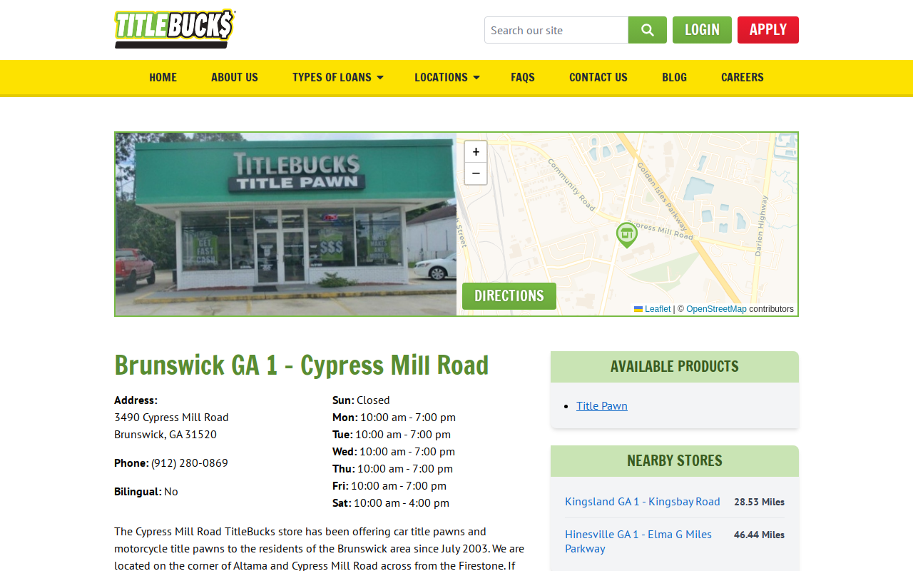 TitleBucks Title Pawns website preview