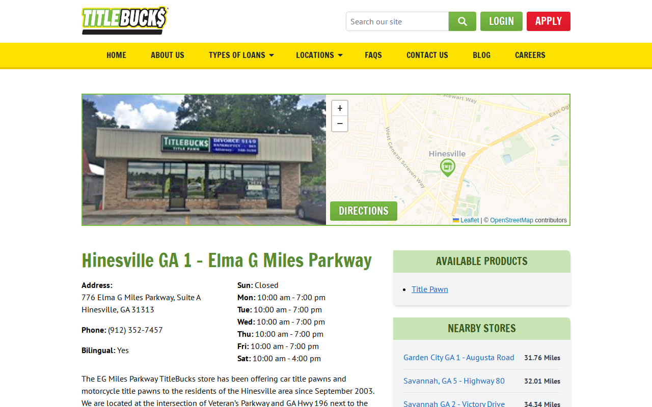 TitleBucks Title Pawns website preview