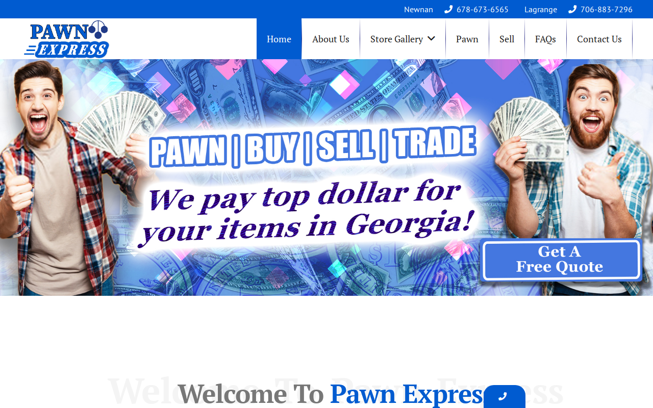 Pawn Express website preview