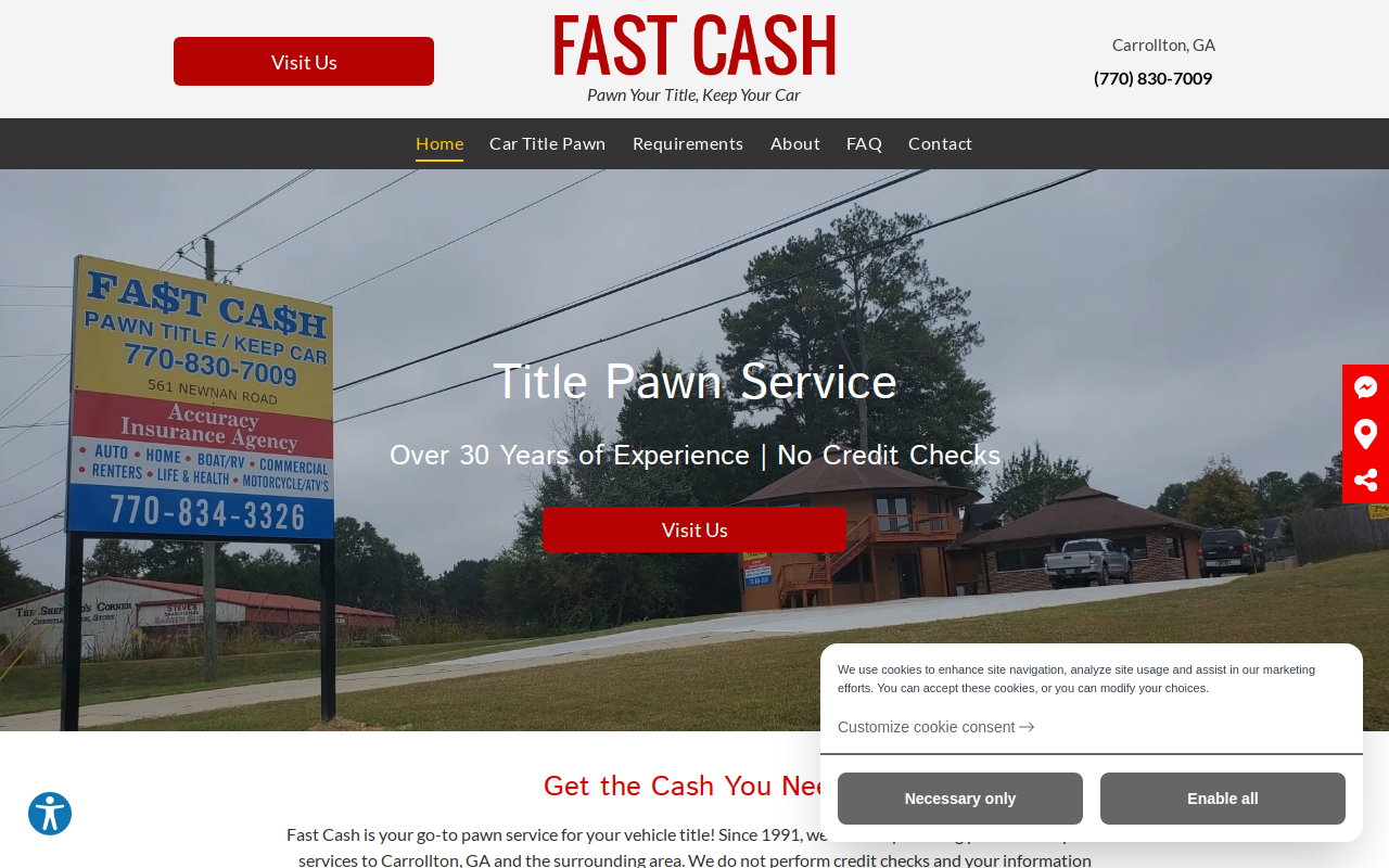 Fast Cash website preview