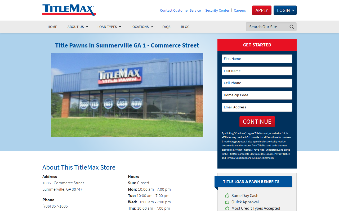 TitleMax Title Pawns website preview