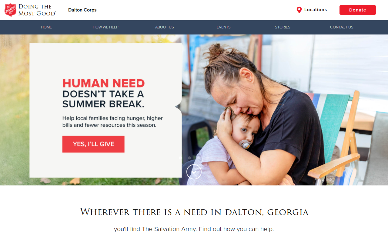 The Salvation Army Family Store website preview
