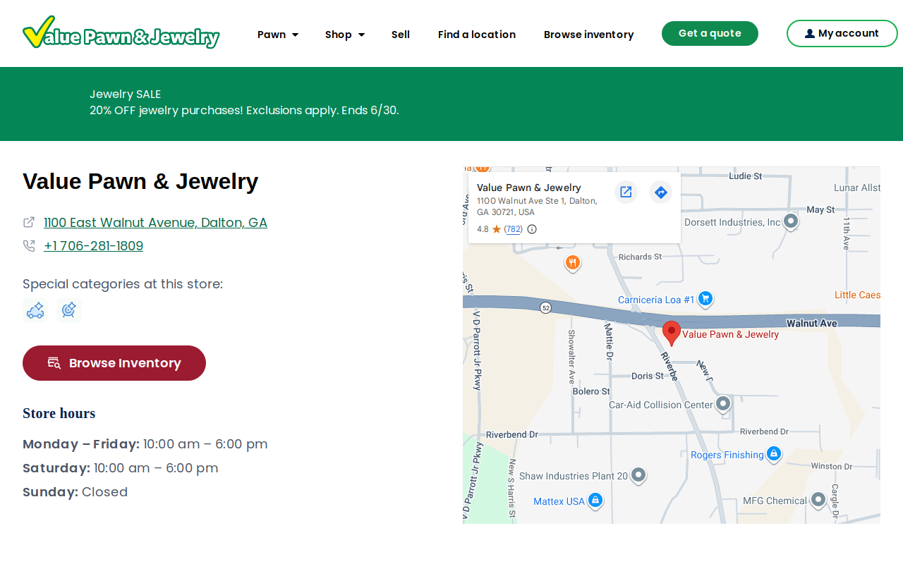 Value Pawn & Jewelry website preview
