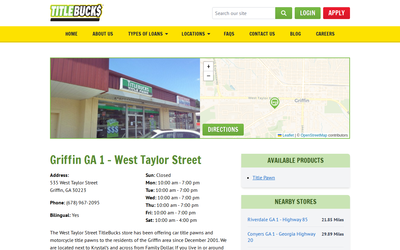 TitleBucks Title Pawns website preview