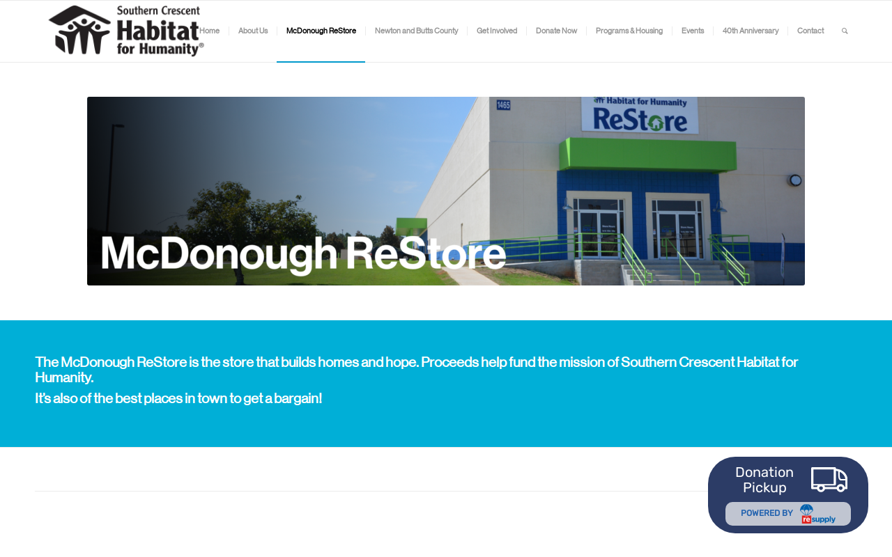 Habitat for Humanity ReStore website preview