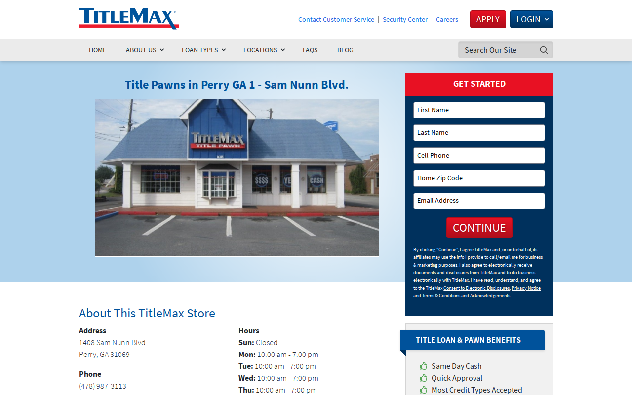 TitleMax Title Pawns website preview