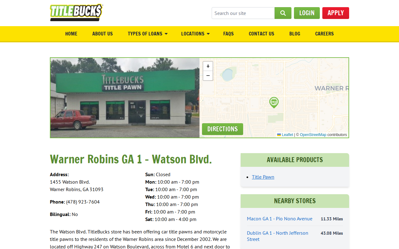 TitleBucks Title Pawns website preview