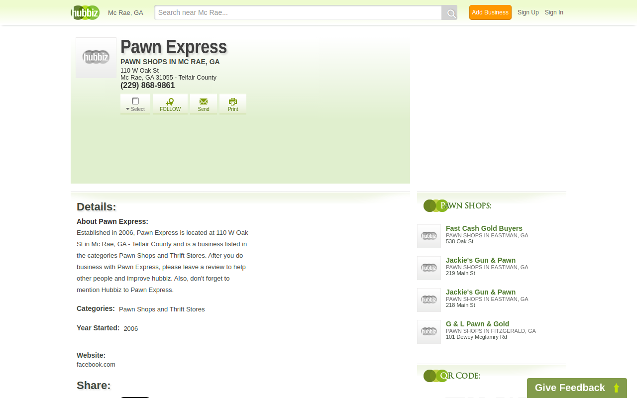 Pawn Express website preview