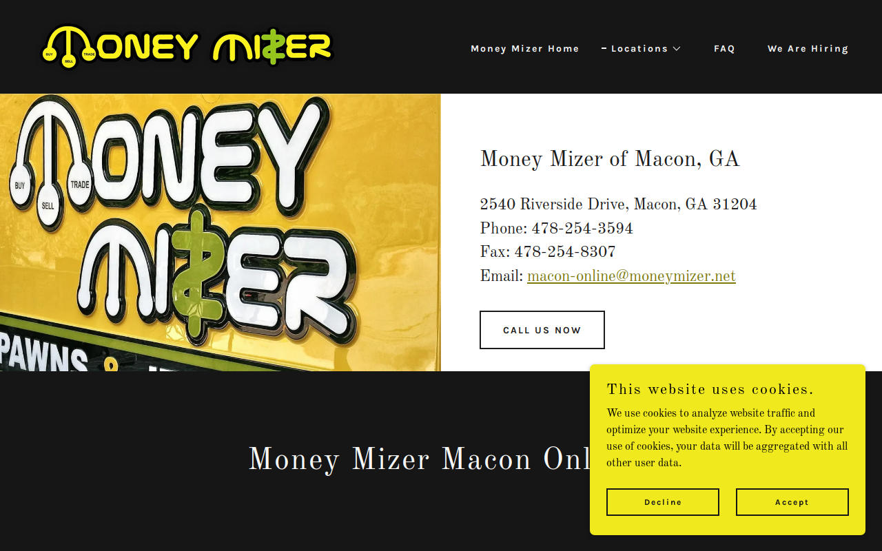 Money Mizer Pawns and Jewelers website preview