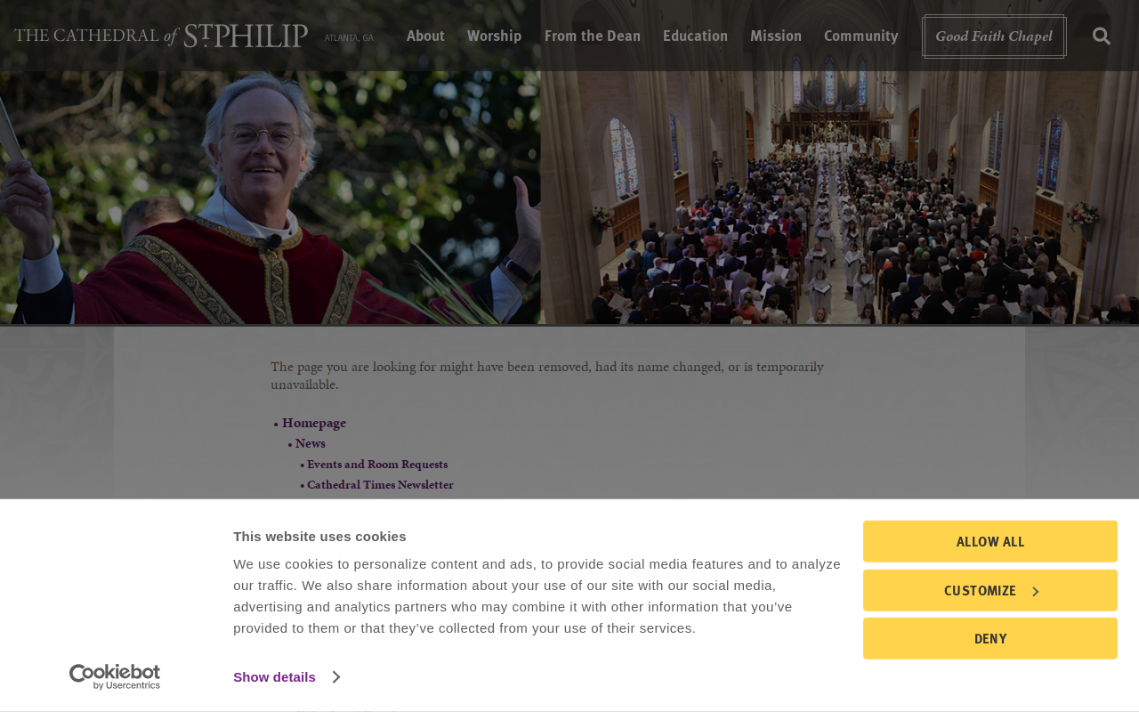 Cathedral of St. Philip Thrift House website preview