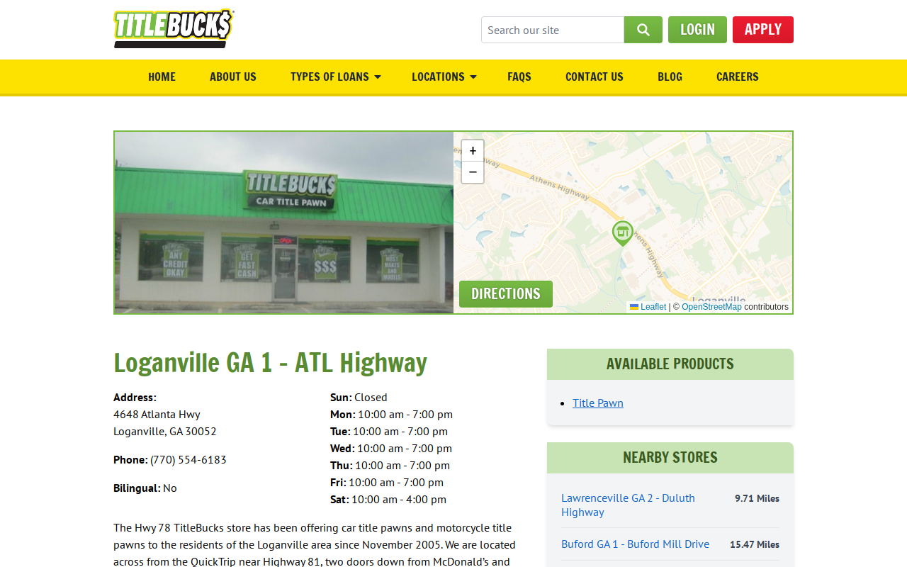 TitleBucks Title Pawns website preview